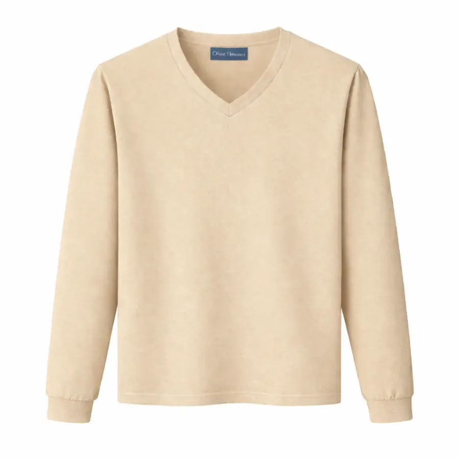 Beige V Neck T Shirt UAE